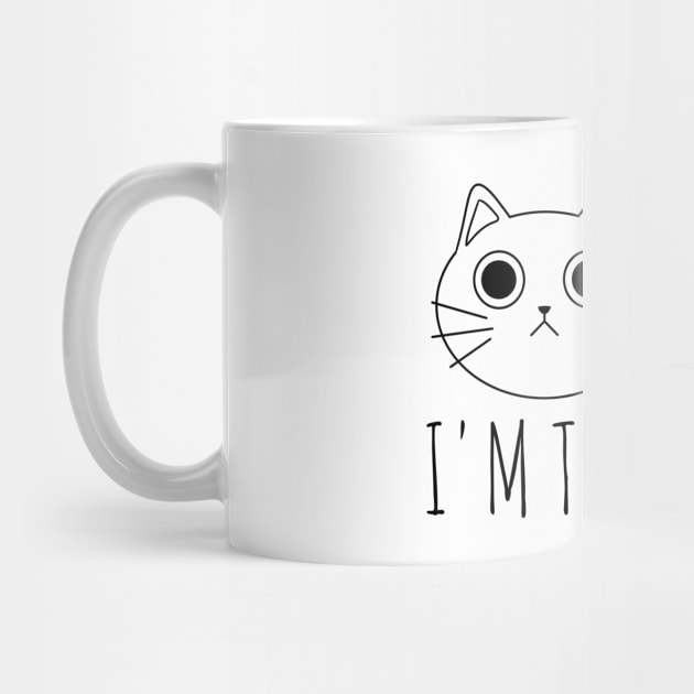 I'm Thinking Funny Cute Cat by urban-wild-prints